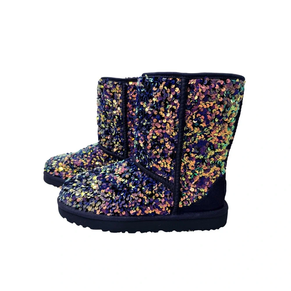 UGG Classic Stellar Sequin Boots - Blue - Picture 3 of 10